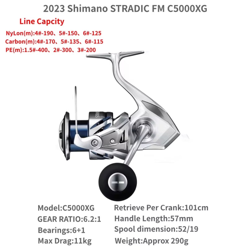 2023 STRADIC FM 1000S C2000S 2500S 2500SHG C3000 C3000HG C3000XG 3000MHG 4000MHG 4000XG C5000XG Spinning Fishing Reels