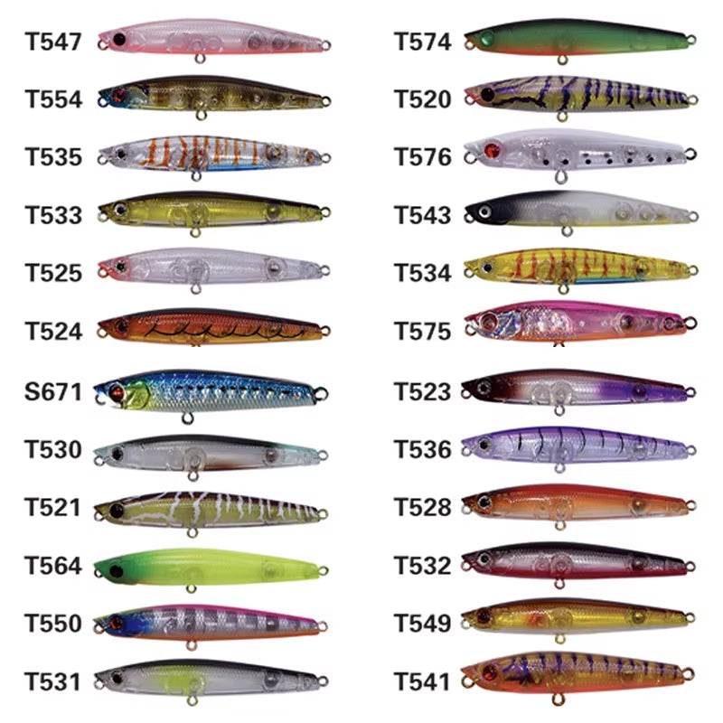Floating Fishing Lures Hard Plastic Artificial Pencil Popper Lures Stick Bait Topwater Fishing Pencil Lures Fishing Accessories