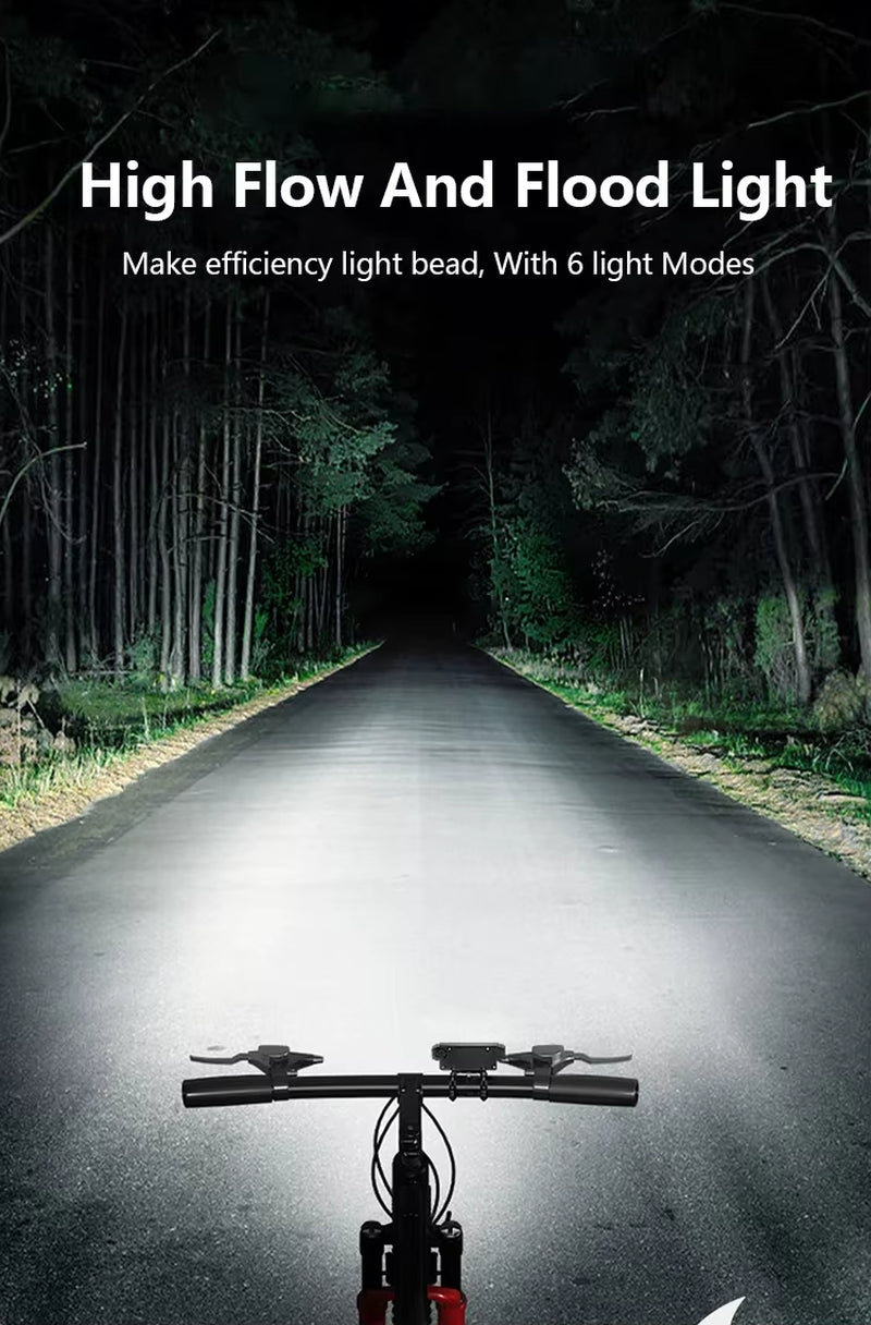 8 LED Bike Front Light with Horn Bicycle Light 6 Modes USB Charging Waterproof Bicycle Headlights MTB Cycling Lamp Accessories