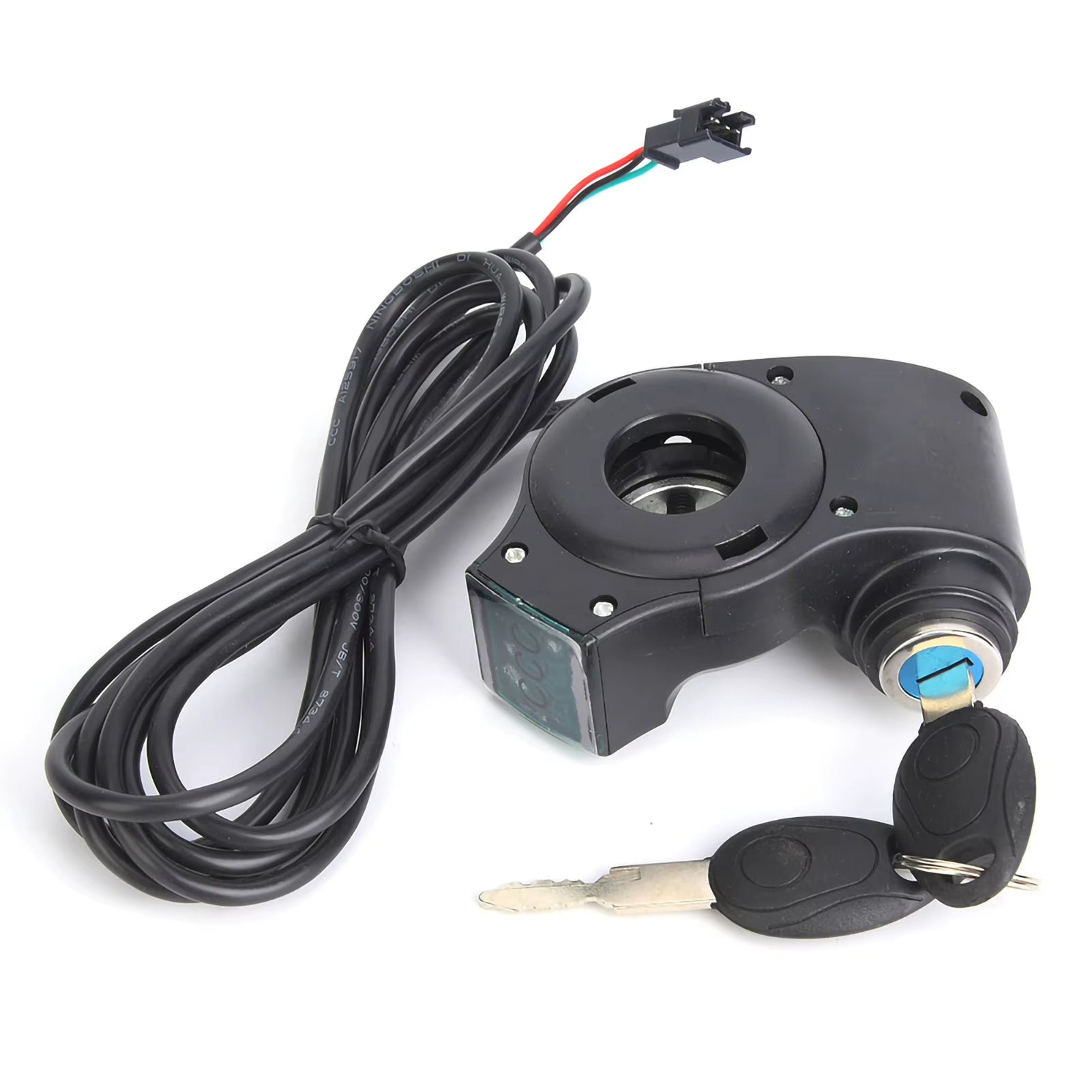 E-Bike Thumb Throttle Digital Battery Voltage Display Switch Power with Key Lock E-Bike Voltage Display E-Bike Battery Display