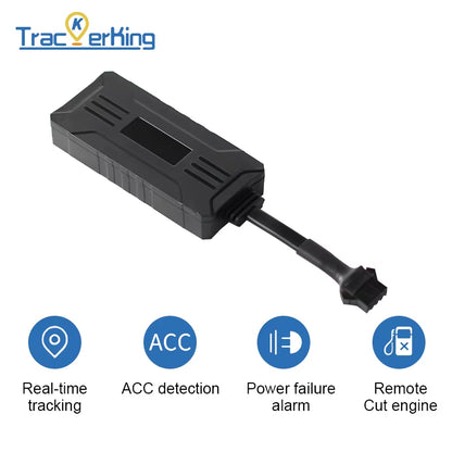 Trackerking G109 GPS Tracker for Motorcycle 2G Anti-Lost Car Rastreador Real Time Tracking Device Locator Positioner for Bike