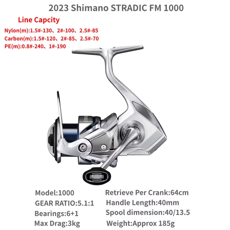 2023  STRADIC FM 1000S C2000S 2500S 2500SHG C3000 C3000HG C3000XG 3000MHG 4000MHG 4000XG C5000XG Spinning Fishing Reels