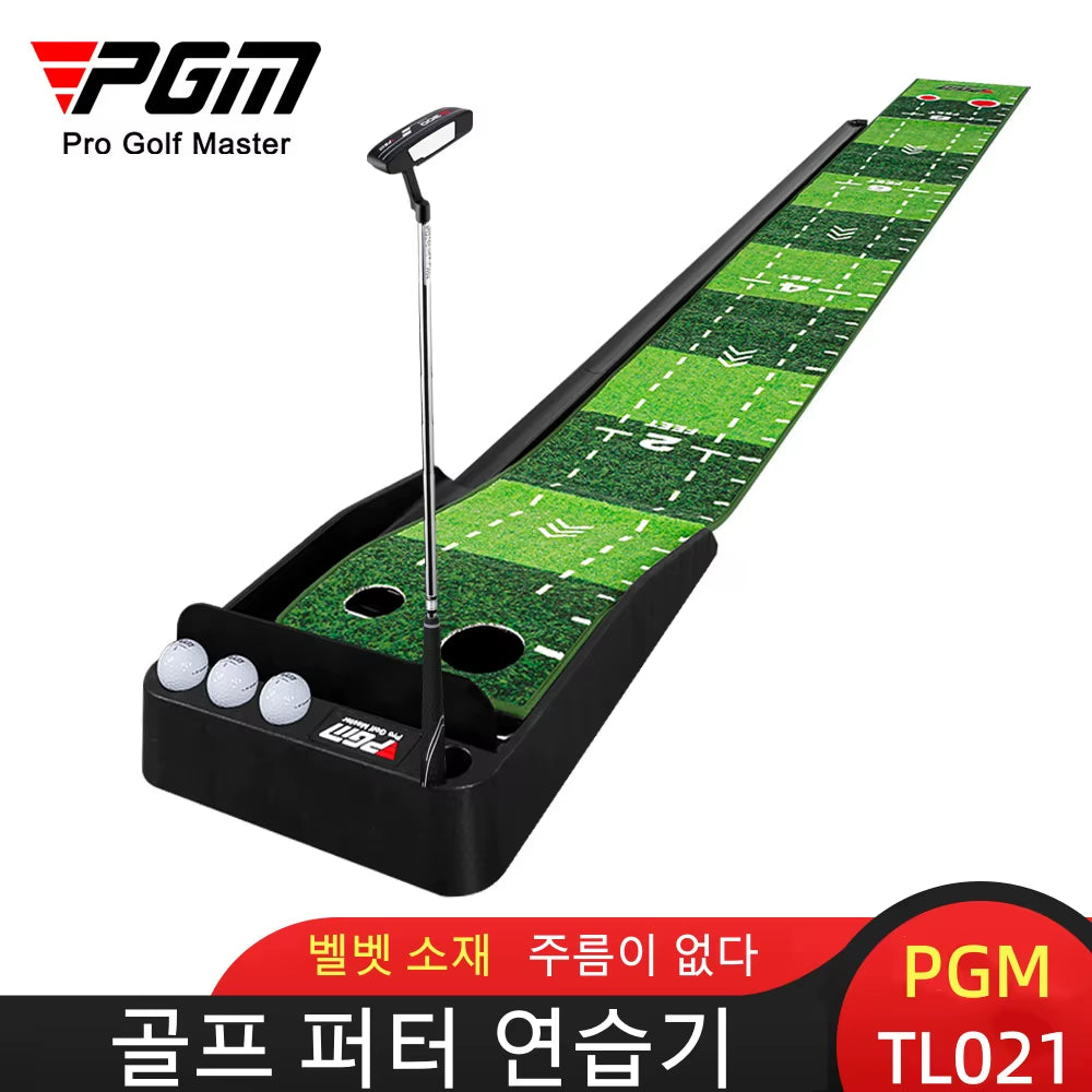 TL021 3M Golf Putting Mat Golf Putter Trainer Green Carpet Practice Set Ball Return Mini Golf Putting Green Fairway Mat