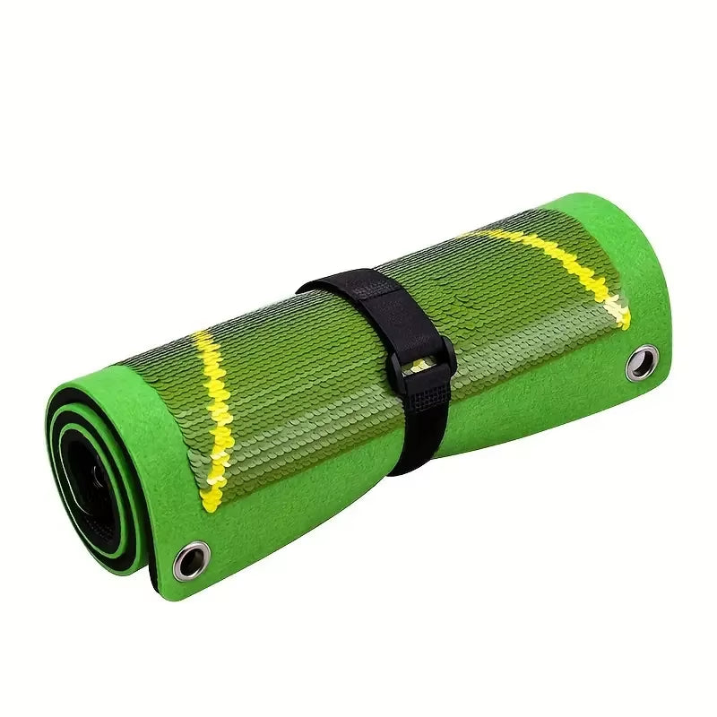 Golf Practice Mat, Indoor and Outdoor Golf Hitting Mat, Golf Training Auxiliary Mat Mat + 4 Floor Nails + 1 Hook