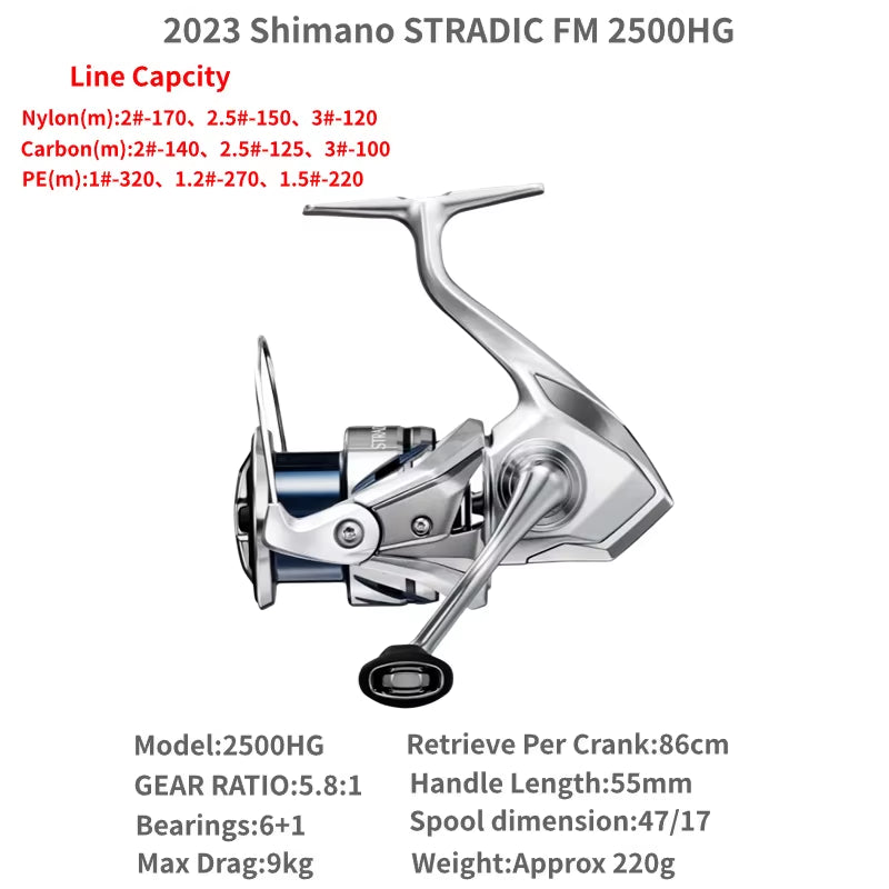 2023  STRADIC FM 1000S C2000S 2500S 2500SHG C3000 C3000HG C3000XG 3000MHG 4000MHG 4000XG C5000XG Spinning Fishing Reels