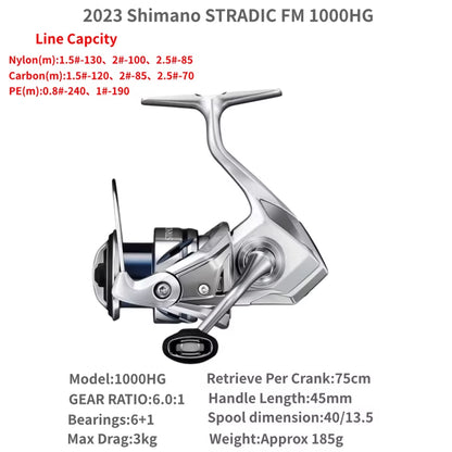 2023  STRADIC FM 1000S C2000S 2500S 2500SHG C3000 C3000HG C3000XG 3000MHG 4000MHG 4000XG C5000XG Spinning Fishing Reels