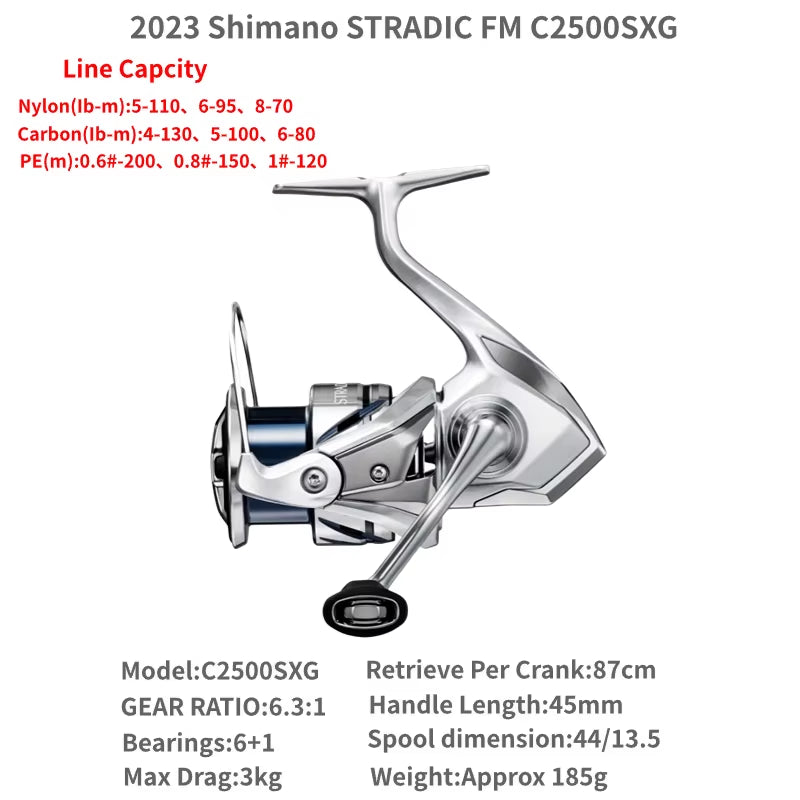 2023  STRADIC FM 1000S C2000S 2500S 2500SHG C3000 C3000HG C3000XG 3000MHG 4000MHG 4000XG C5000XG Spinning Fishing Reels
