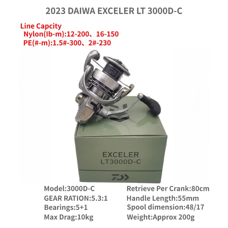 2023  EXCELER LT 1000D-XH 2000S-XH 2500 2500D 2500-XH 3000-C 4000D-CXH 5000-C 5000-CXH 6000D Spinning Fishing Reels
