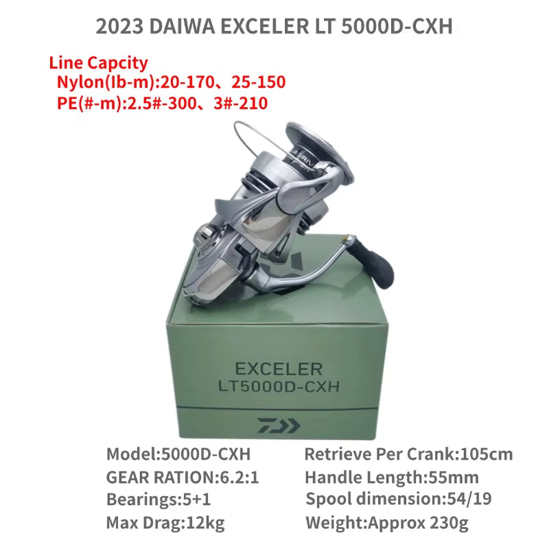 2023  EXCELER LT 1000D-XH 2000S-XH 2500 2500D 2500-XH 3000-C 4000D-CXH 5000-C 5000-CXH 6000D Spinning Fishing Reels