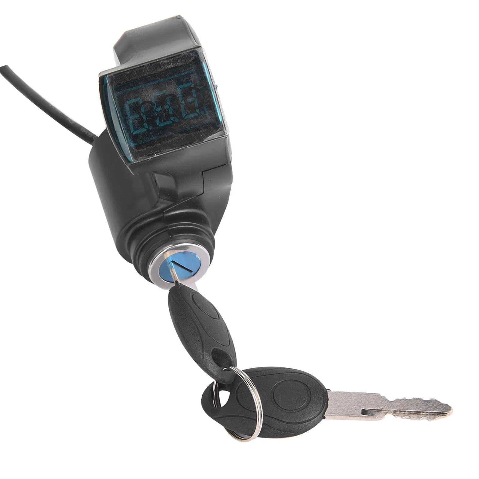 E-Bike Thumb Throttle Digital Battery Voltage Display Switch Power with Key Lock E-Bike Voltage Display E-Bike Battery Display