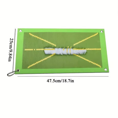 Golf Practice Mat, Indoor and Outdoor Golf Hitting Mat, Golf Training Auxiliary Mat Mat + 4 Floor Nails + 1 Hook
