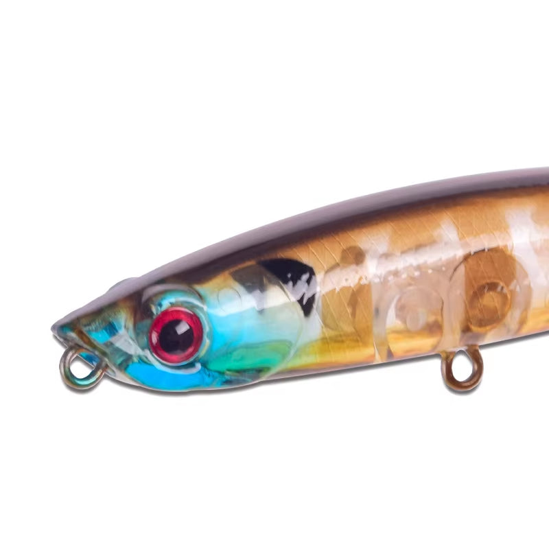 Floating Fishing Lures Hard Plastic Artificial Pencil Popper Lures Stick Bait Topwater Fishing Pencil Lures Fishing Accessories