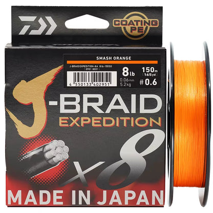 2024  J-BRAID Expedition X8 PE Fishing Line 150/300M Braided PE
