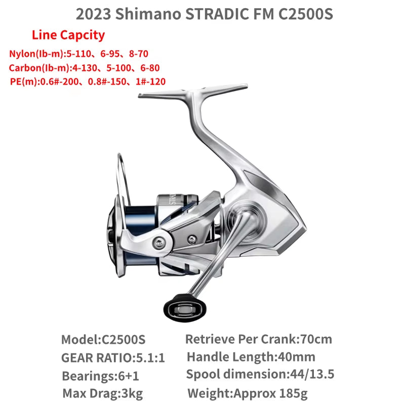 2023  STRADIC FM 1000S C2000S 2500S 2500SHG C3000 C3000HG C3000XG 3000MHG 4000MHG 4000XG C5000XG Spinning Fishing Reels