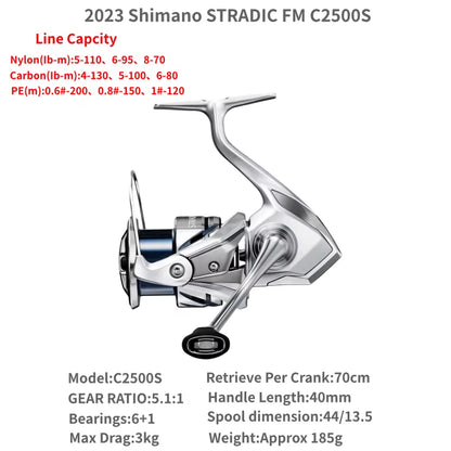 2023  STRADIC FM 1000S C2000S 2500S 2500SHG C3000 C3000HG C3000XG 3000MHG 4000MHG 4000XG C5000XG Spinning Fishing Reels