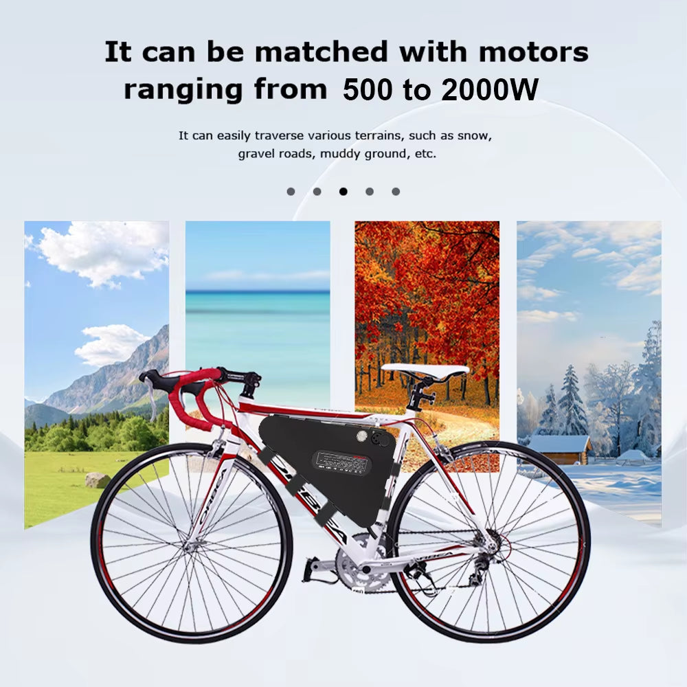 36V 48V 52V 60V 72V down Tube Electric Bicycle Triangle Hard Box Battery Triangle Lithium Batteries Packs for Electric Bicycle
