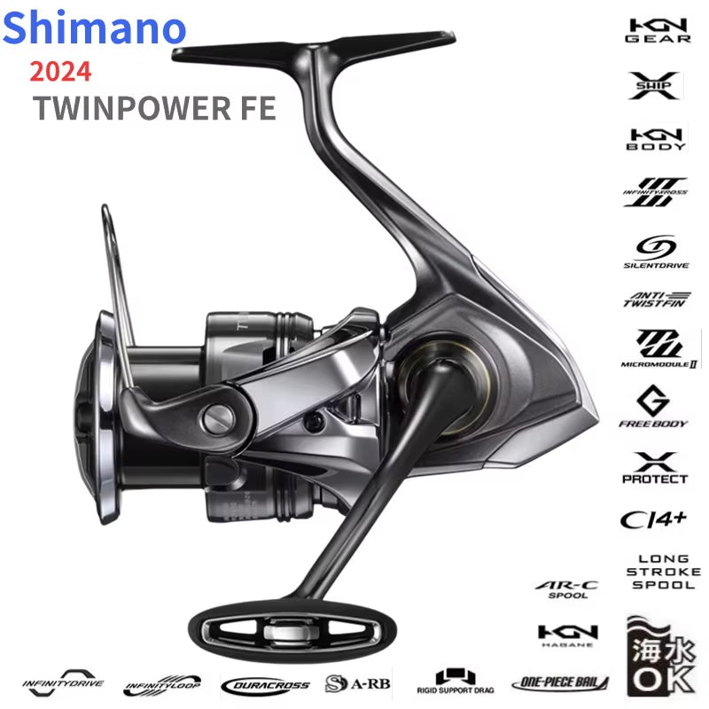 2024  Twin Power TWINPOWER FE Saltwater Spinning Fishing Reel C2000S C2500SXG C3000 C3000XG 4000M 4000PG 4000XG C5000XG