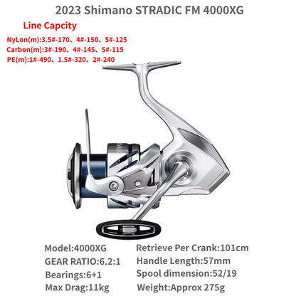2023  STRADIC FM 1000S C2000S 2500S 2500SHG C3000 C3000HG C3000XG 3000MHG 4000MHG 4000XG C5000XG Spinning Fishing Reels