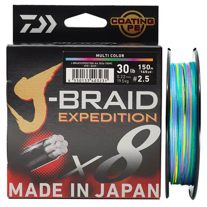 2024  J-BRAID Expedition X8 PE Fishing Line 150/300M Braided PE