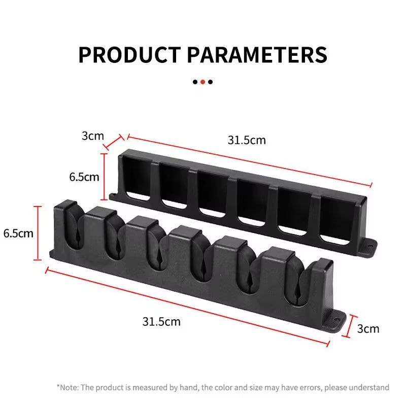 Fishing Rod Racks 2Pcs Vertical Wall Rod Holder 6 Rods Space-Effcient ABS Fishing Pole Holder Wall Mount Storage Tool Pesca