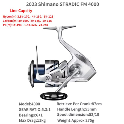2023  STRADIC FM 1000S C2000S 2500S 2500SHG C3000 C3000HG C3000XG 3000MHG 4000MHG 4000XG C5000XG Spinning Fishing Reels
