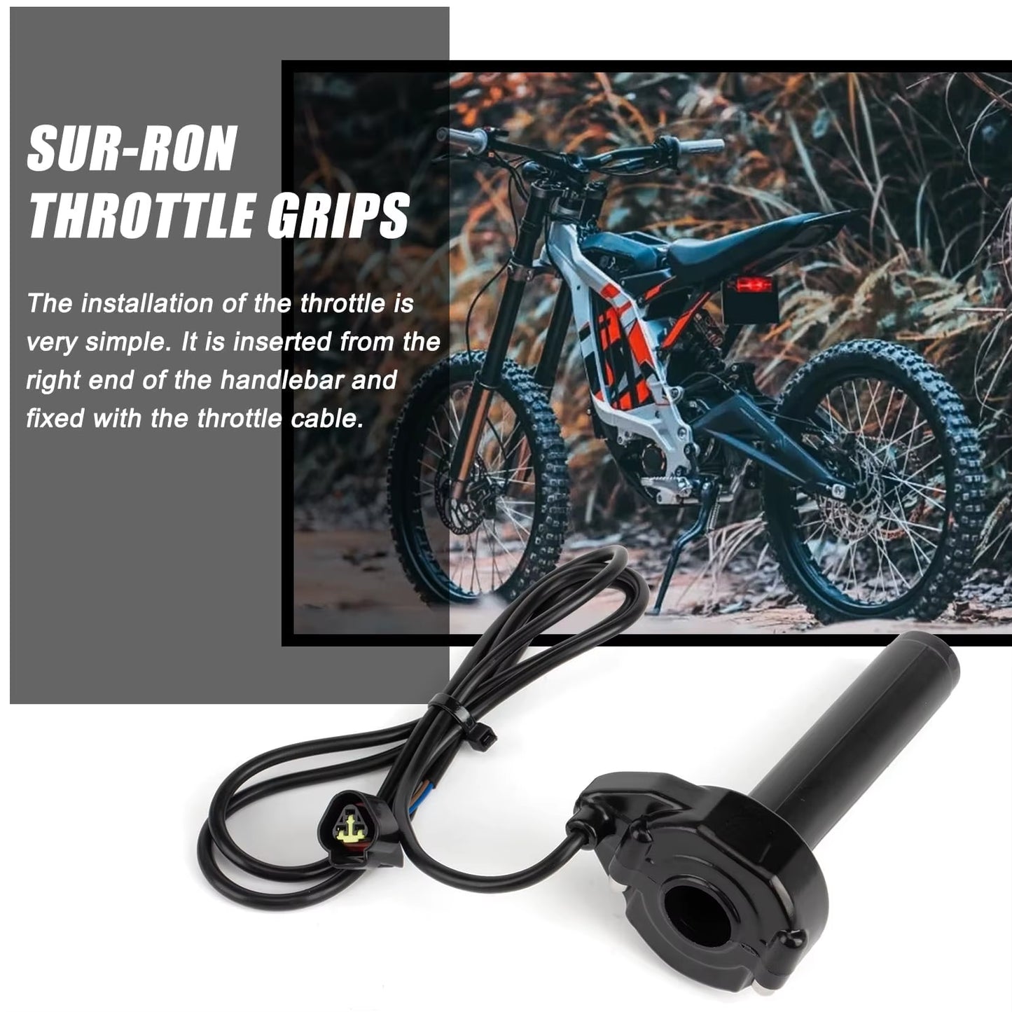 Throttle Grips Handlebar for Surron Light Bee X/S Electric Bikes for Surron Throttle ,E-Bike Twist Throttle Handle Grip