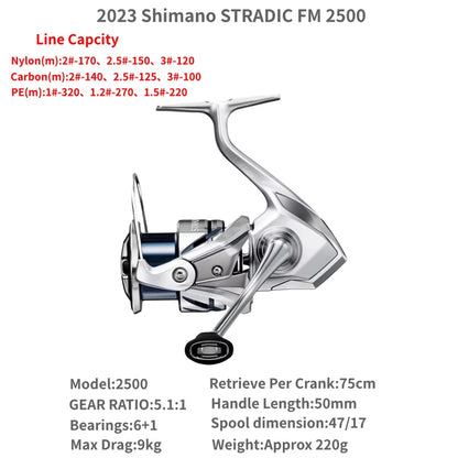 2023  STRADIC FM 1000S C2000S 2500S 2500SHG C3000 C3000HG C3000XG 3000MHG 4000MHG 4000XG C5000XG Spinning Fishing Reels