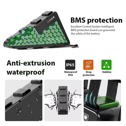 36V 48V 52V 60V 72V down Tube Electric Bicycle Triangle Hard Box Battery Triangle Lithium Batteries Packs for Electric Bicycle