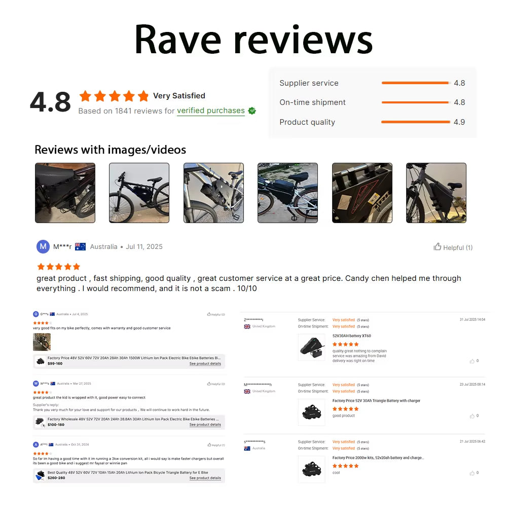 36V 48V 52V 60V 72V down Tube Electric Bicycle Triangle Hard Box Battery Triangle Lithium Batteries Packs for Electric Bicycle