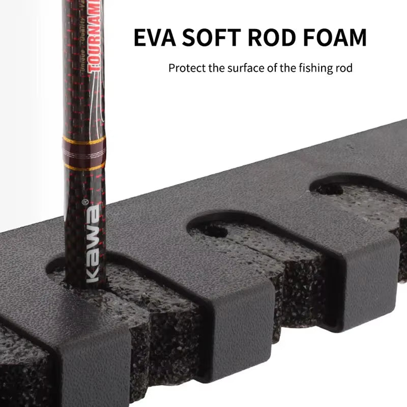 Fishing Rod Racks 2Pcs Vertical Wall Rod Holder 6 Rods Space-Effcient ABS Fishing Pole Holder Wall Mount Storage Tool Pesca