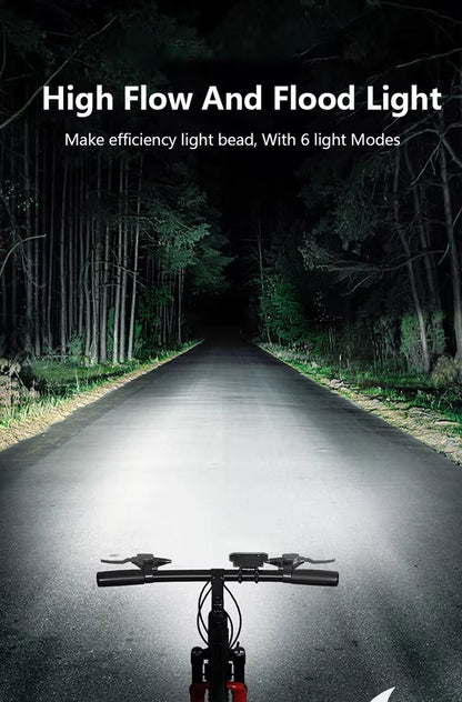 8 LED Bike Front Light with Horn Bicycle Light 6 Modes USB Charging Waterproof Bicycle Headlights MTB Cycling Lamp Accessories
