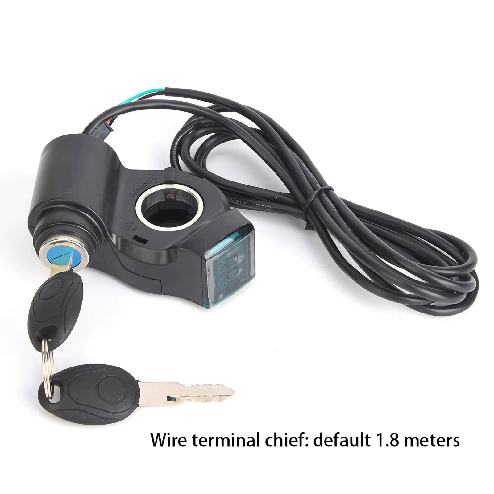 E-Bike Thumb Throttle Digital Battery Voltage Display Switch Power with Key Lock E-Bike Voltage Display E-Bike Battery Display