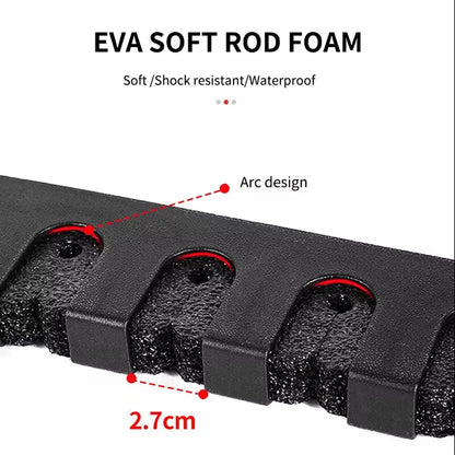 Fishing Rod Racks 2Pcs Vertical Wall Rod Holder 6 Rods Space-Effcient ABS Fishing Pole Holder Wall Mount Storage Tool Pesca